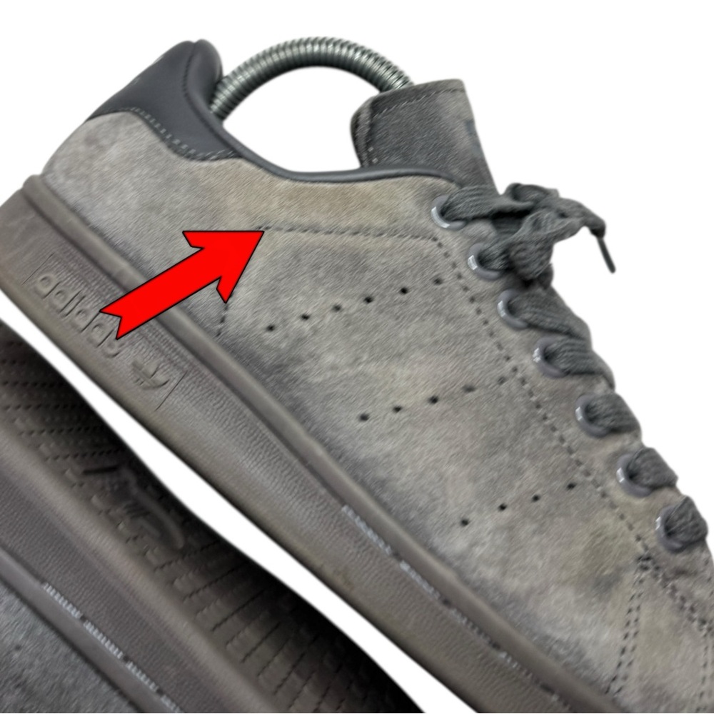 Adidas Suede Stan Smith Onix Sneakers Size 6.5 - Picture 10 of 11
